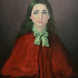 Algerian Art - Oil On Canvas - Girl In Red Paintings Zin Eddine Zendaoui Art Gallery